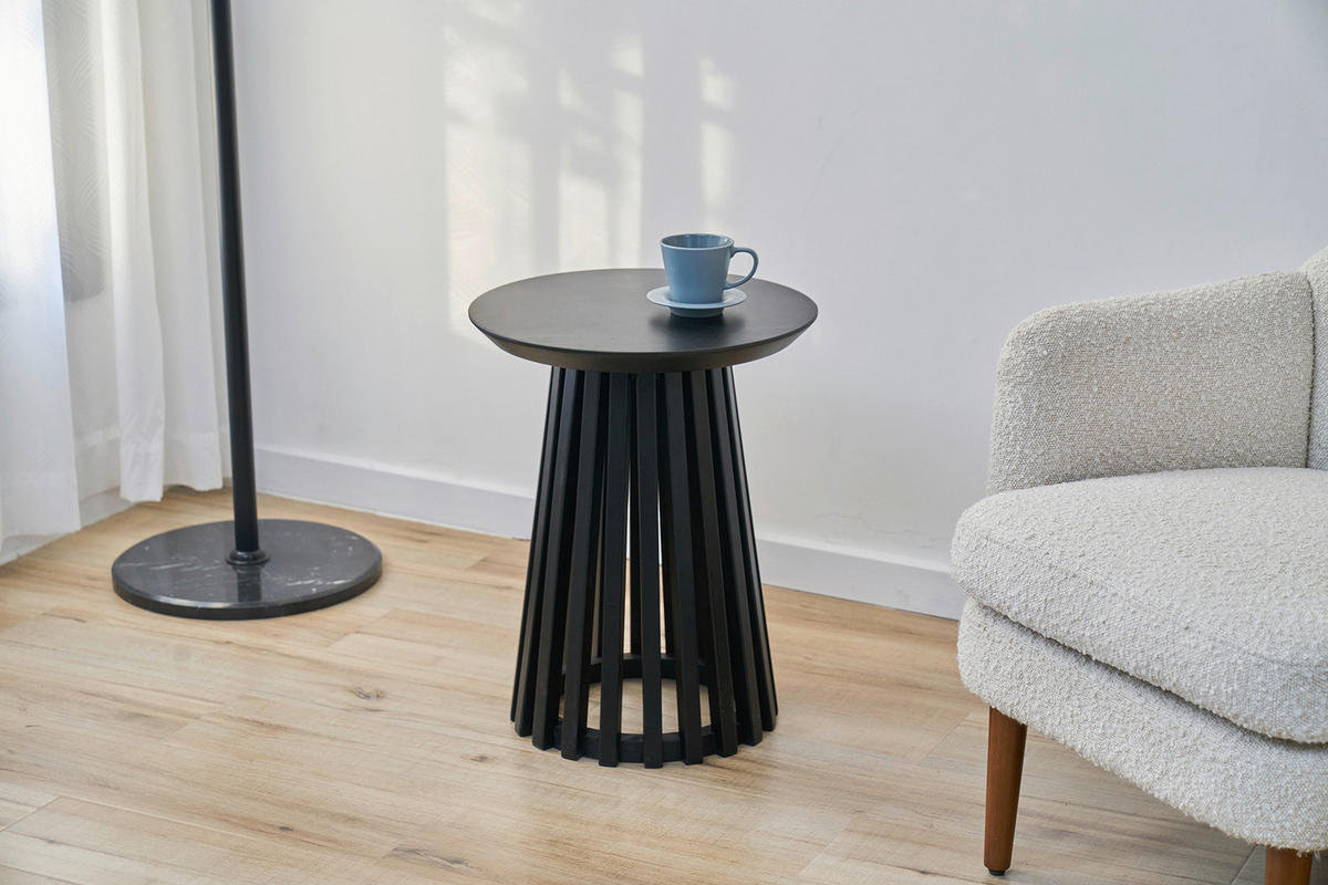 BEISTELLTISCH in Holz 40/40/50 cm  - Schwarz, Design, Holz (40/40/50cm) - MID.YOU