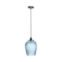 HÄNGELEUCHTE  20/34/20 cm   - Blau, Trend, Glas (20/34/20cm) - Kayoom