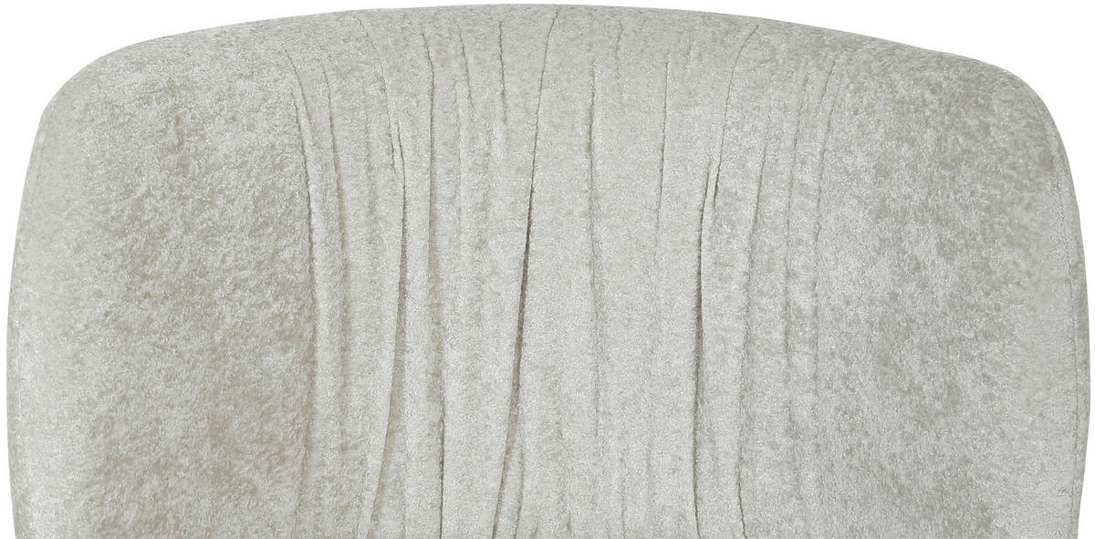 STUHL Chenille Creme  - Creme, Design, Textil/Metall (56,5/77/57cm) - Stylife