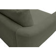 ECKSOFA  in Chenille Olivgrün  307/224 cm  - Schwarz/Olivgrün, KONVENTIONELL, Kunststoff/Textil (307/224cm) - Hom`in