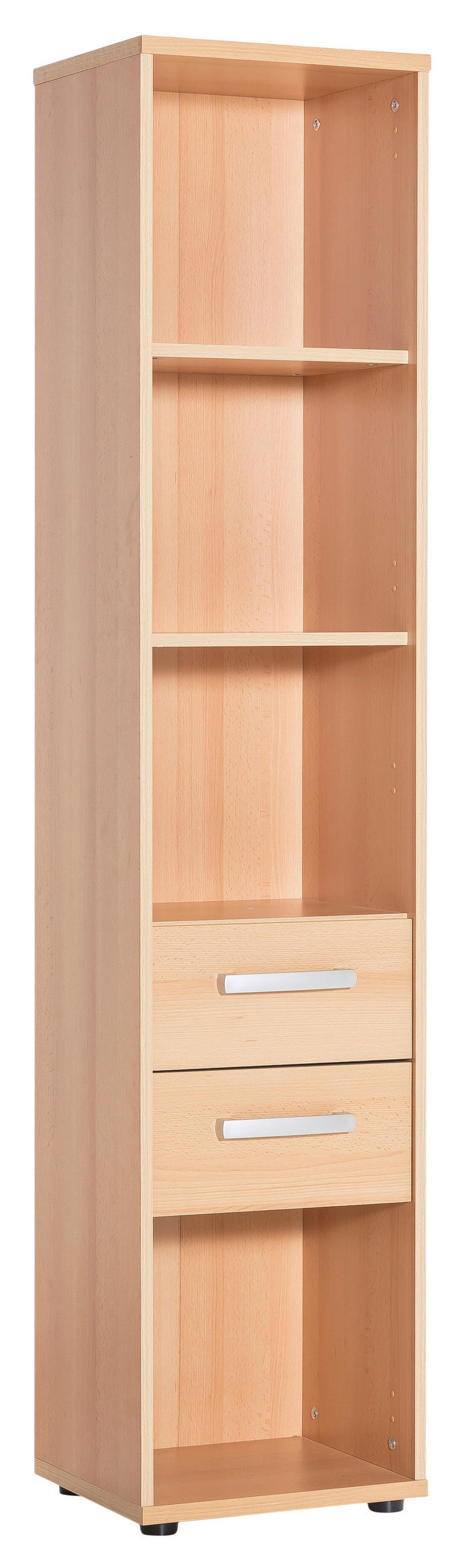 AKTENREGAL Buchefarben  - Silberfarben/Buchefarben, Basics, Holzwerkstoff/Kunststoff (39,3/182,4/34,5cm) - MID.YOU