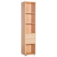 AKTENREGAL Buchefarben  - Silberfarben/Buchefarben, Basics, Holzwerkstoff/Kunststoff (39,3/182,4/34,5cm) - MID.YOU
