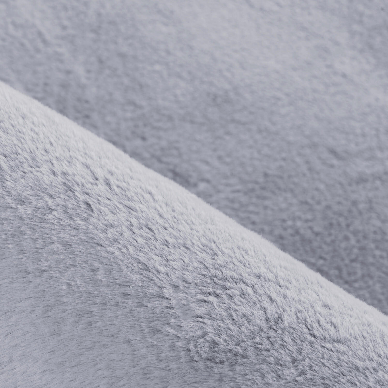 Thumbnail - Läufer Pouffy, Silber, Textil, Uni, rechteckig, 80x250 cm, Oeko-Tex® Standard 100, pflegeleicht, Teppiche & Böden, Teppi...