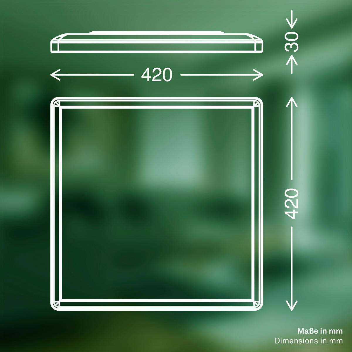 STROPNA LED-SVETILKA  Tava A /3000 lm/4000 K// - bela, Basics, umetna masa (42/42/3cm)
