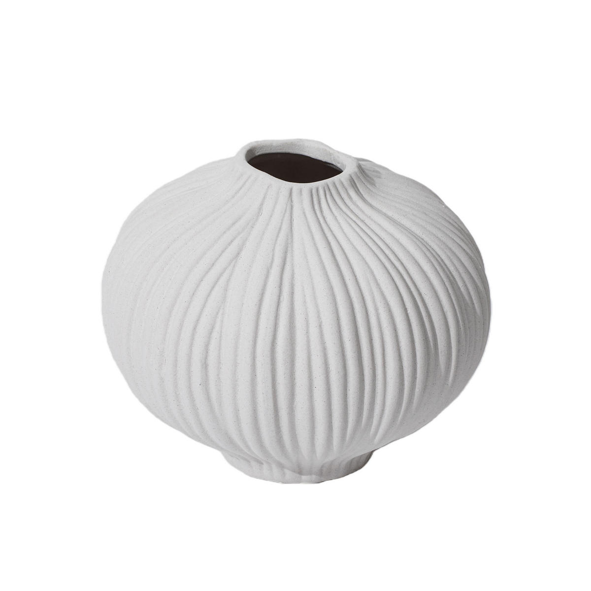 VASE 15 cm  - Weiß, Basics, Keramik (16,5/15/16,5cm) - Ambia Home