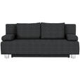 SCHLAFSOFA  in Anthrazit  - Chromfarben/Anthrazit, Design, Textil/Metall (197/88/89cm) - Xora