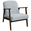 SESSEL Webstoff Pastellblau, Dunkelbraun    - Pastellblau/Dunkelbraun, Natur, Holz/Textil (63/78/78cm) - Livetastic