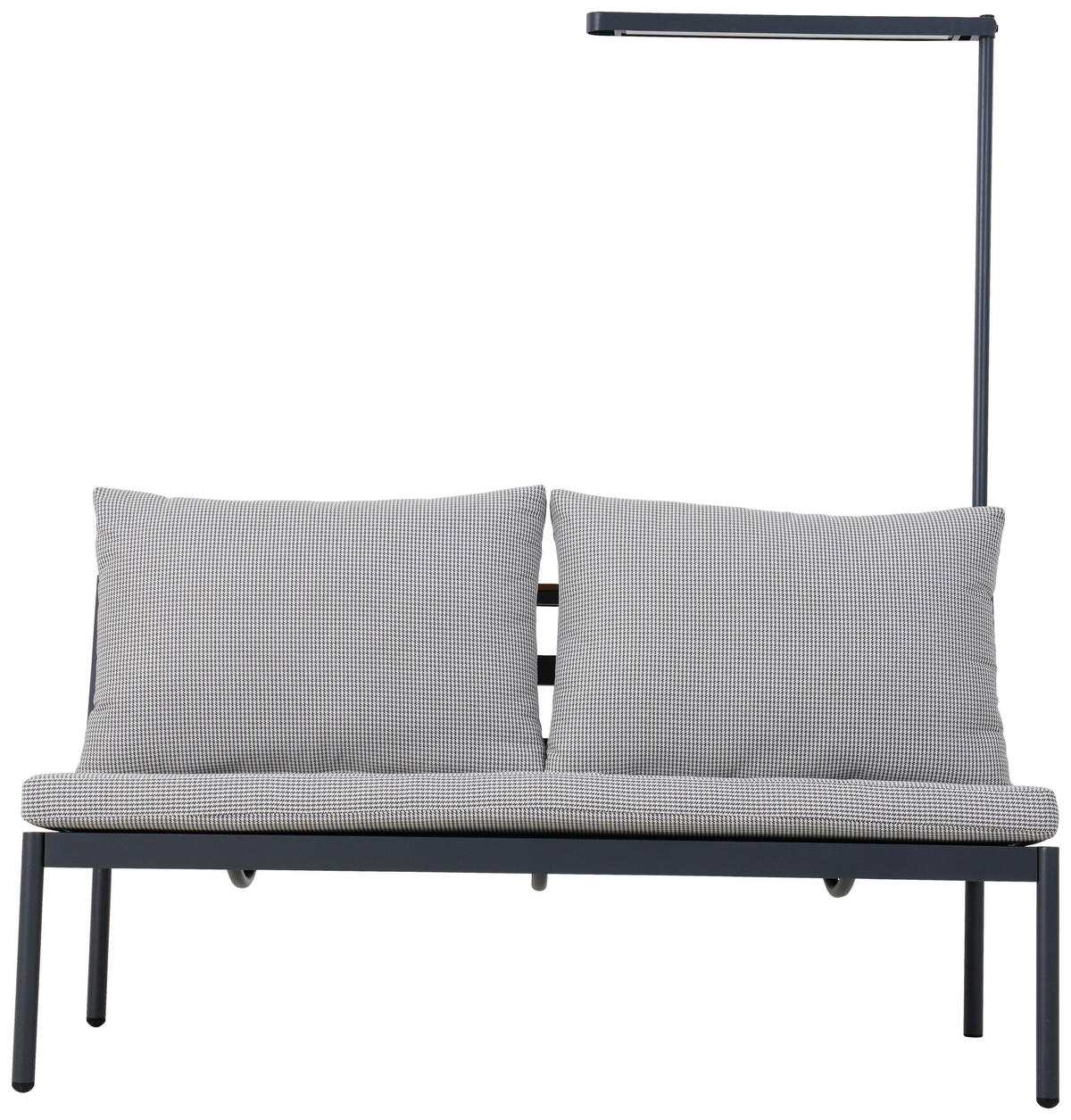 GARTENBANK 148/75/85 cm  Aluminium  - Anthrazit/Grau, Design, Kunststoff/Textil (148/75/85cm) - Ambia Garden