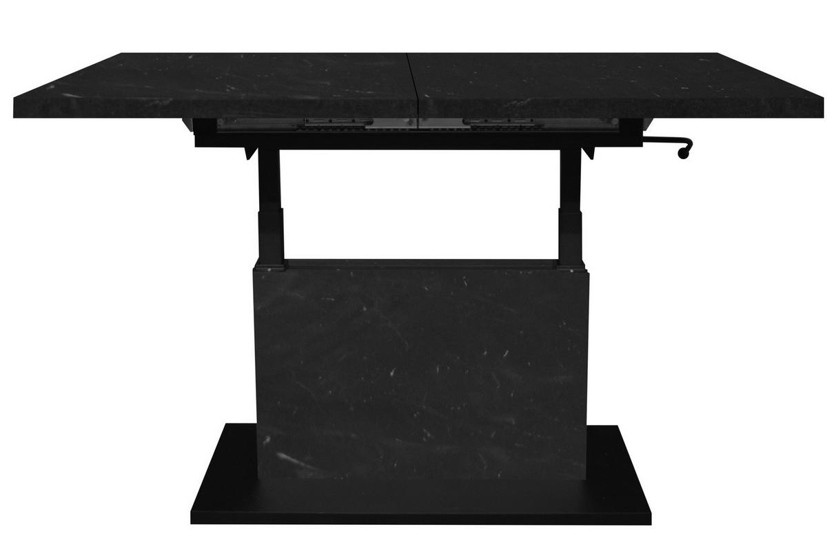 COUCHTISCH Lift Couchtisch rechteckig Schwarz  - Schwarz/Eiche Artisan, Design, Holzwerkstoff/Metall (120-160/56-75/70cm) - MID.YOU