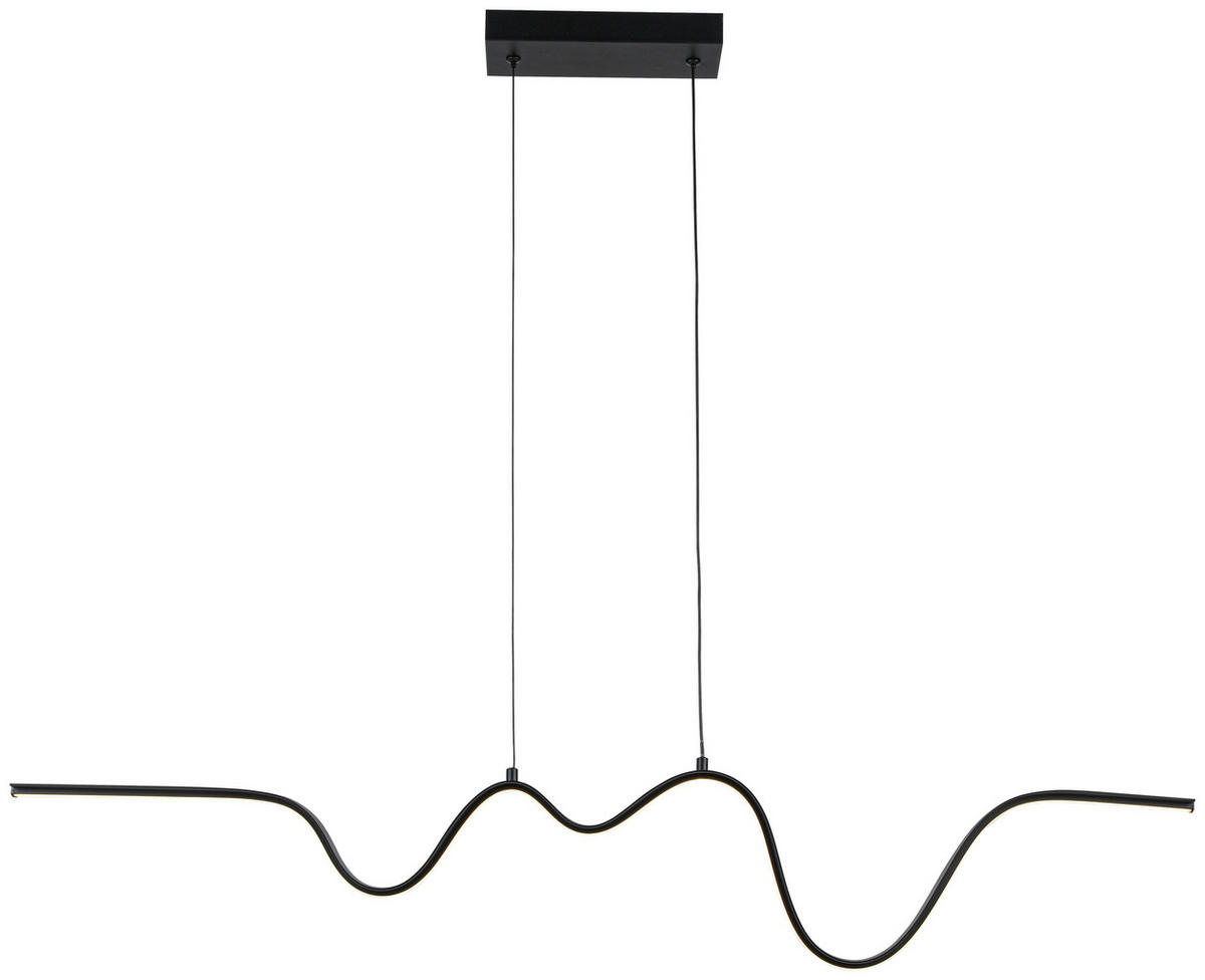 HÄNGELEUCHTE 100/8/120 cm   - Schwarz, Trend, Kunststoff/Metall (100/8/120cm) - Collet's Monde