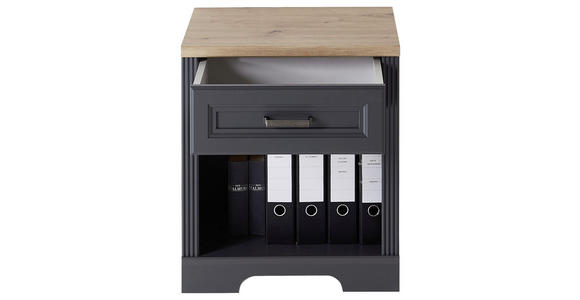 ROLLCONTAINER 54/62/39 cm  - Graphitfarben/Eiche Artisan, KONVENTIONELL, Holzwerkstoff/Metall (54/62/39cm) - Carryhome