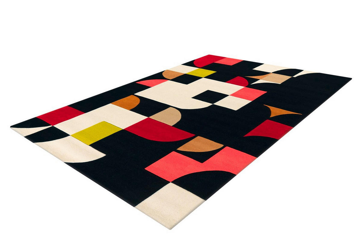 FLACHWEBETEPPICH 170/240 cm Multicolor, Schwarz  - Multicolor/Schwarz, Basics, Textil (170/240cm) - Novel