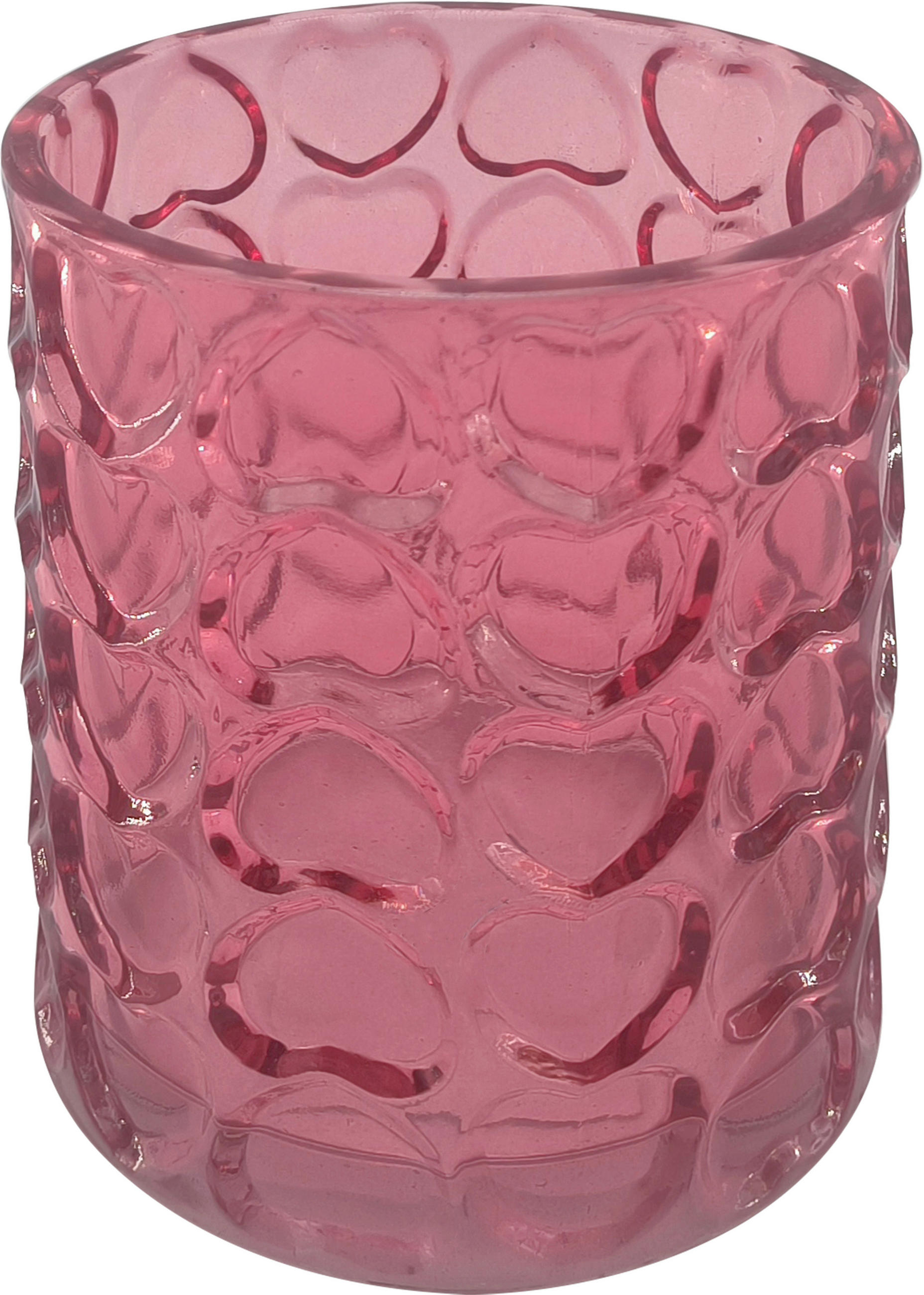 STOJAN NA SVÍČKY  sklo - růžová, Basics, sklo (10/12cm) - Ambia Home