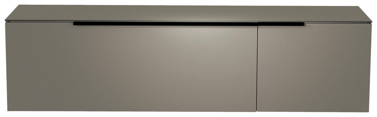 LOWBOARD  in 160/41/45 cm  - Schwarz/Grau, Design, Glas/Holzwerkstoff (160/41/45cm) - Moderano