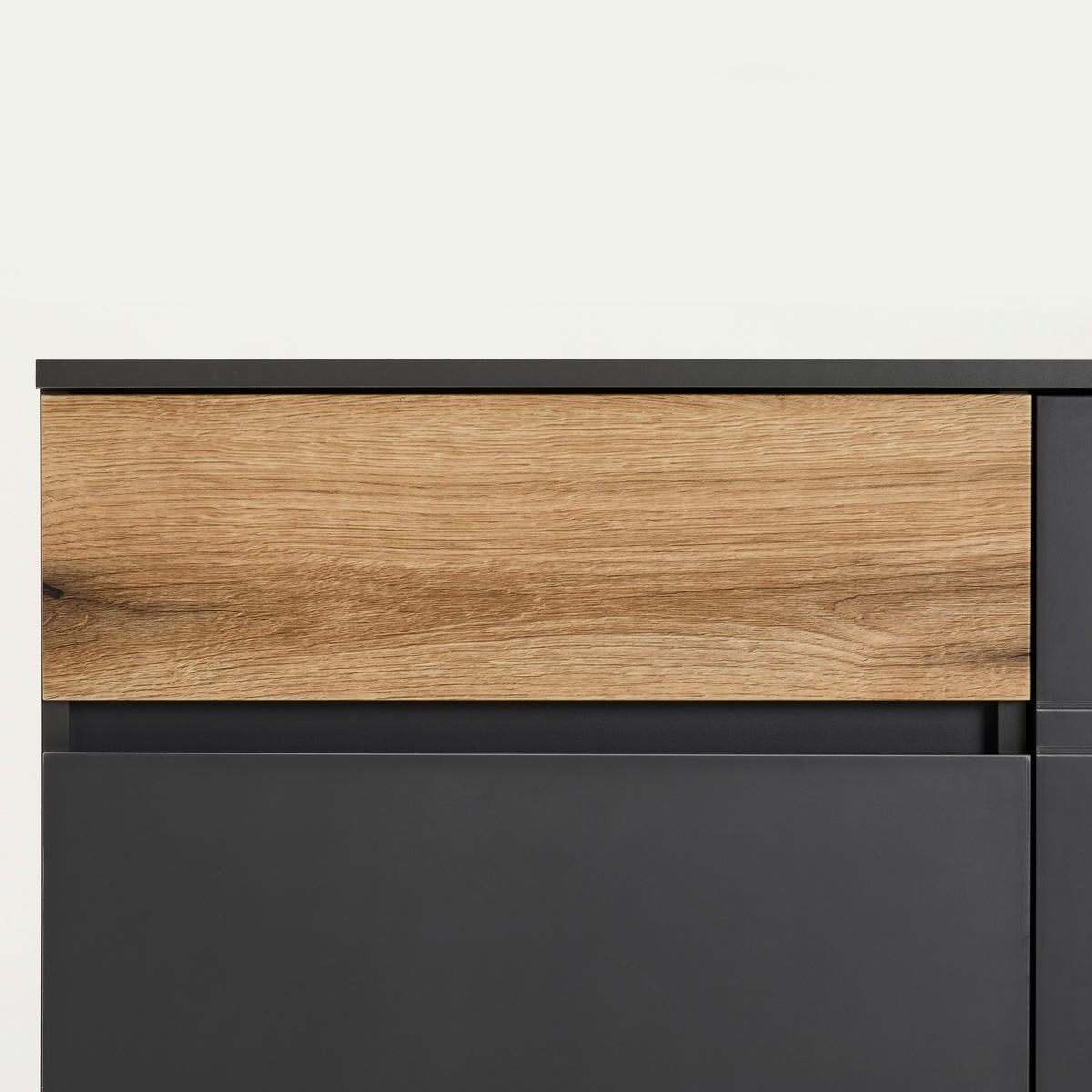 KOMMODE  in 90/105/42 cm  - Eichefarben/Graphitfarben, KONVENTIONELL, Holzwerkstoff (90/105/42cm) - Carryhome