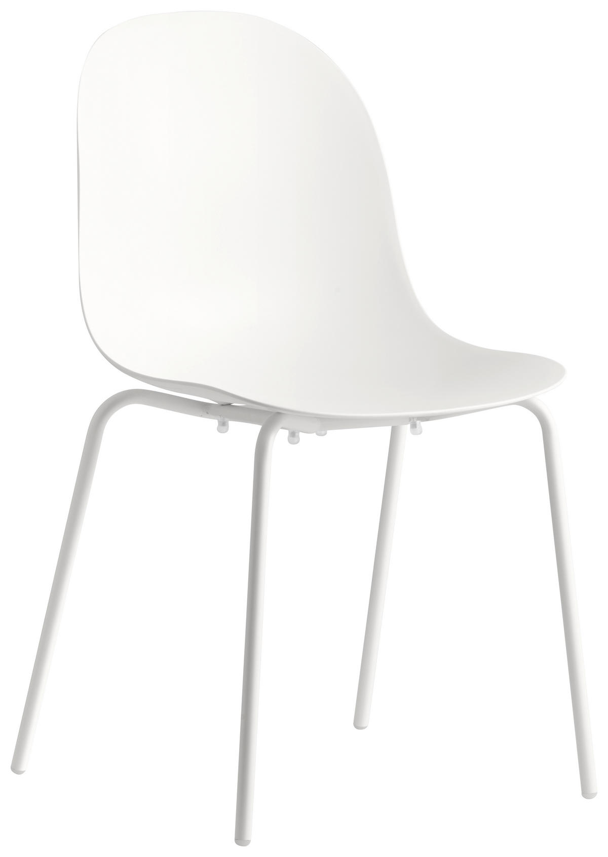 GARTENSTUHL-SET Edelstahl Weiß  - Weiß, Basics, Kunststoff/Metall (44,5/84/51cm) - Connubia 