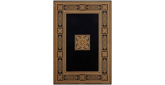 WEBTEPPICH 240/340 cm Schwarz, Honig  - Schwarz/Honig, KONVENTIONELL, Textil (240/340cm) - Novel