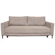 SCHLAFSOFA Cord Taupe  - Taupe/Schwarz, KONVENTIONELL, Textil/Metall (222/93/98cm) - Carryhome