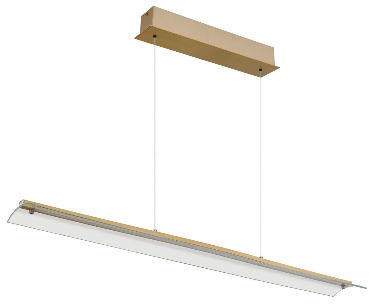 LED-HÄNGELEUCHTE 100/12/150 cm    - Klar/Messingfarben, Design, Glas/Metall (100/12/150cm) - Globo