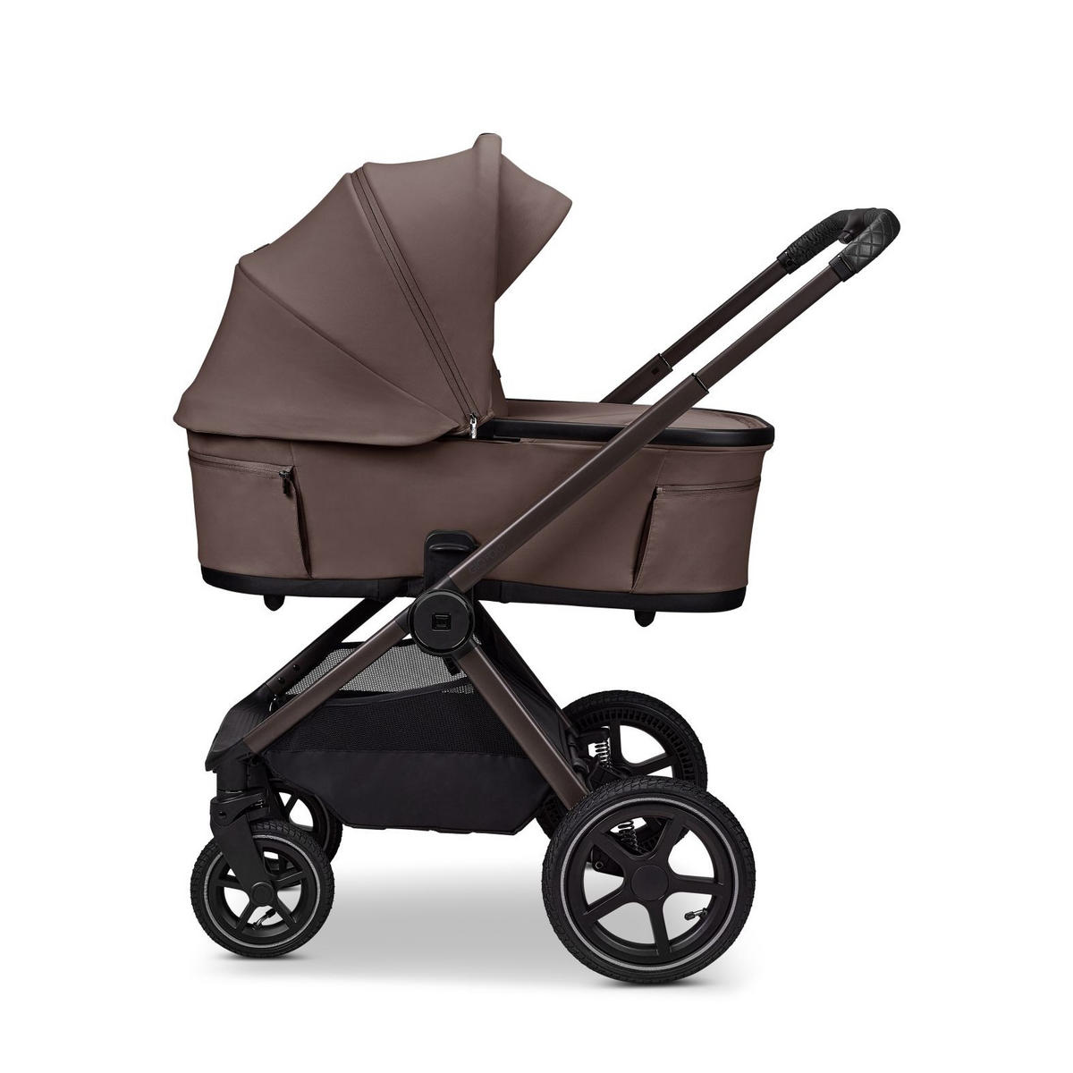 KINDERWAGENSET  GIO FOLD SET AIR  greige  - Greige/Schwarz, Basics, Textil (120/58/92cm) - Moon Edition