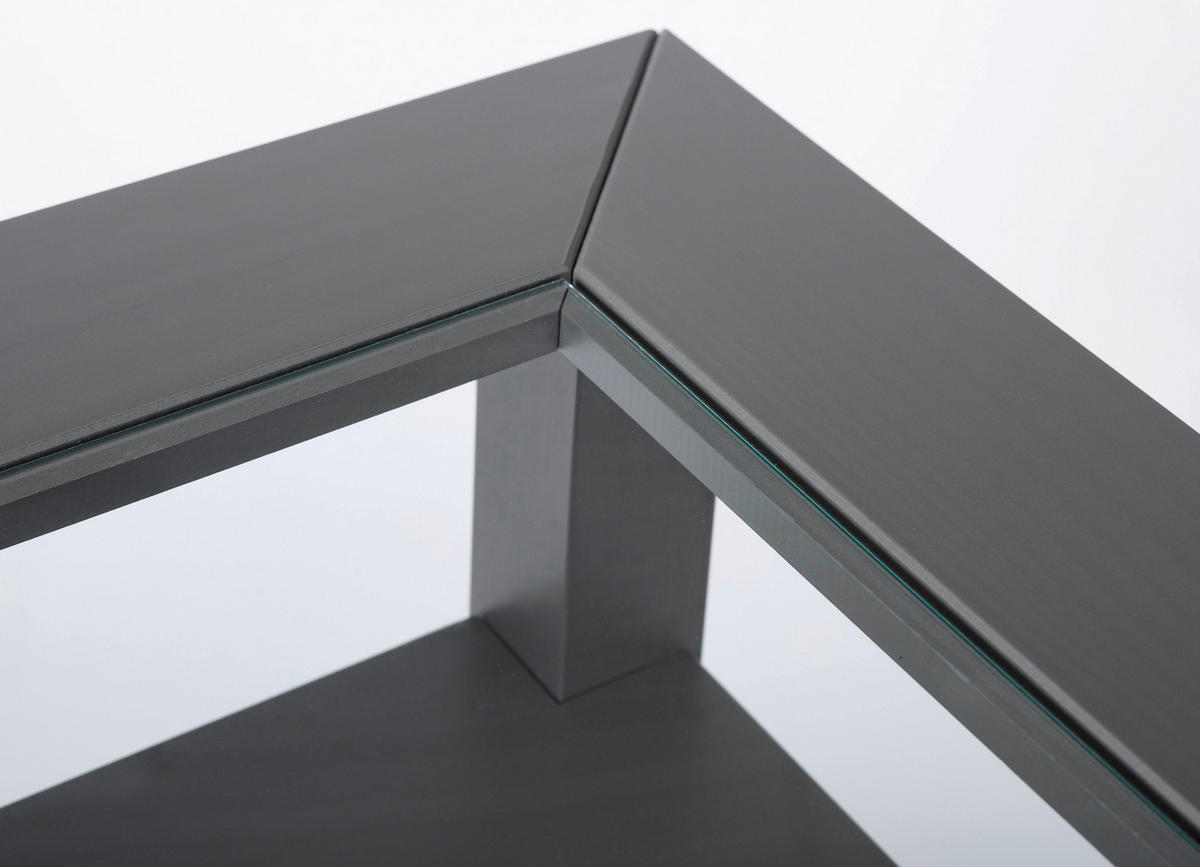 COUCHTISCH Kiefer massiv 75/75/45 cm quadratisch Grau  - Grau, Basics, Glas/Holz (75/75/45cm) - MID.YOU