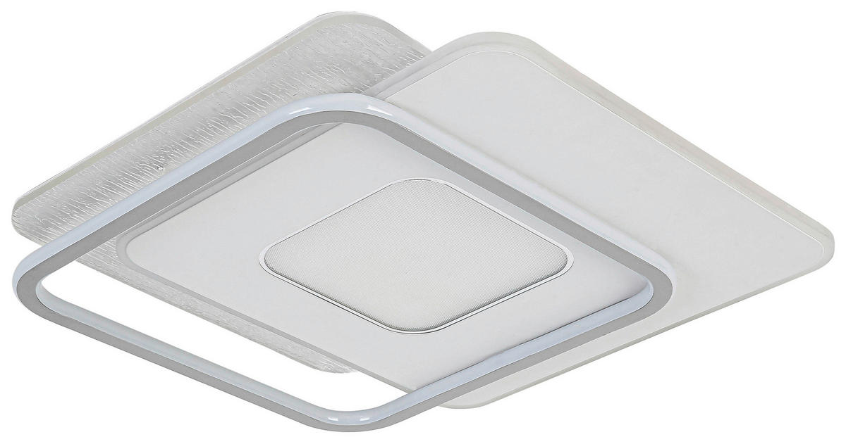 DECKENLEUCHTE 46,5/48,5/5 cm   - Chromfarben/Alufarben, Trend, Kunststoff/Metall (46,5/48,5/5cm) - Novel