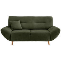 3-SITZER-SOFA in Bouclé Waldgrün  - Waldgrün/Wildeiche, KONVENTIONELL, Holz/Textil (205/81/90cm) - MID.YOU