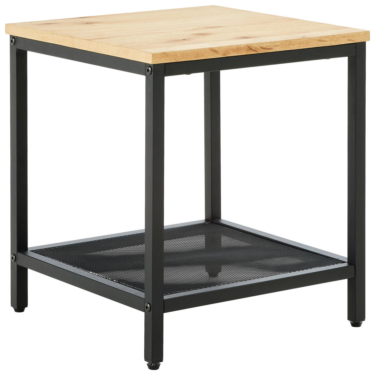 BEISTELLTISCH in Holz, Metall, Holzwerkstoff 40/40/45 cm  - Eichefarben/Schwarz, Lifestyle, Holz/Holzwerkstoff (40/40/45cm) - Xora
