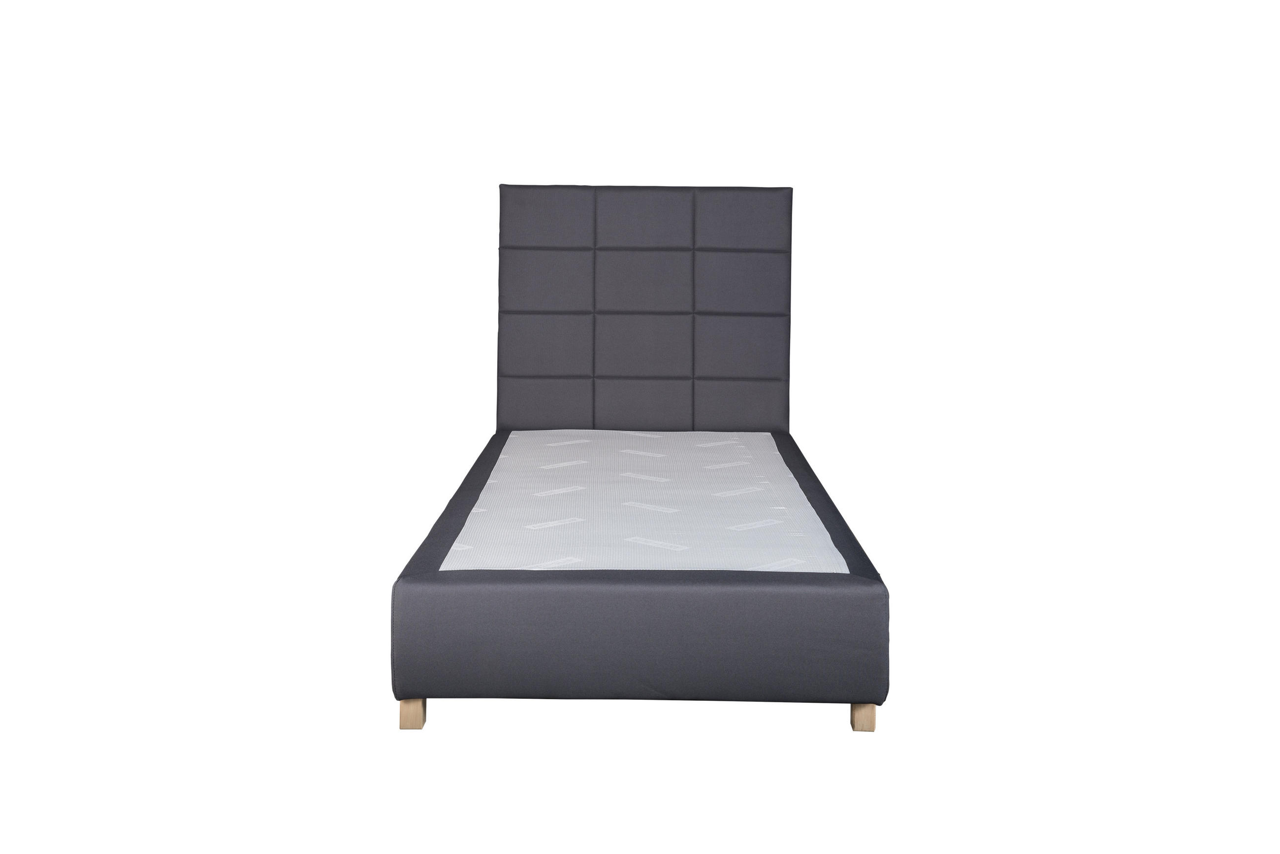 KREVET 90/203 cm siva - siva/antracit, Moderno, drvni materijal/drvo (90/203cm) - Ti'me