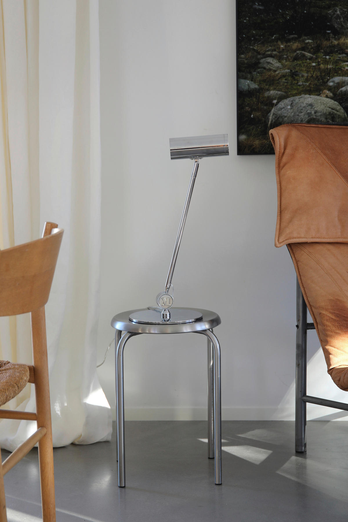BORDSLAMPA Arlo 20/53/28 cm   - kromfärg/svart, Basics, metall (20/53/28cm) - Markslöjd