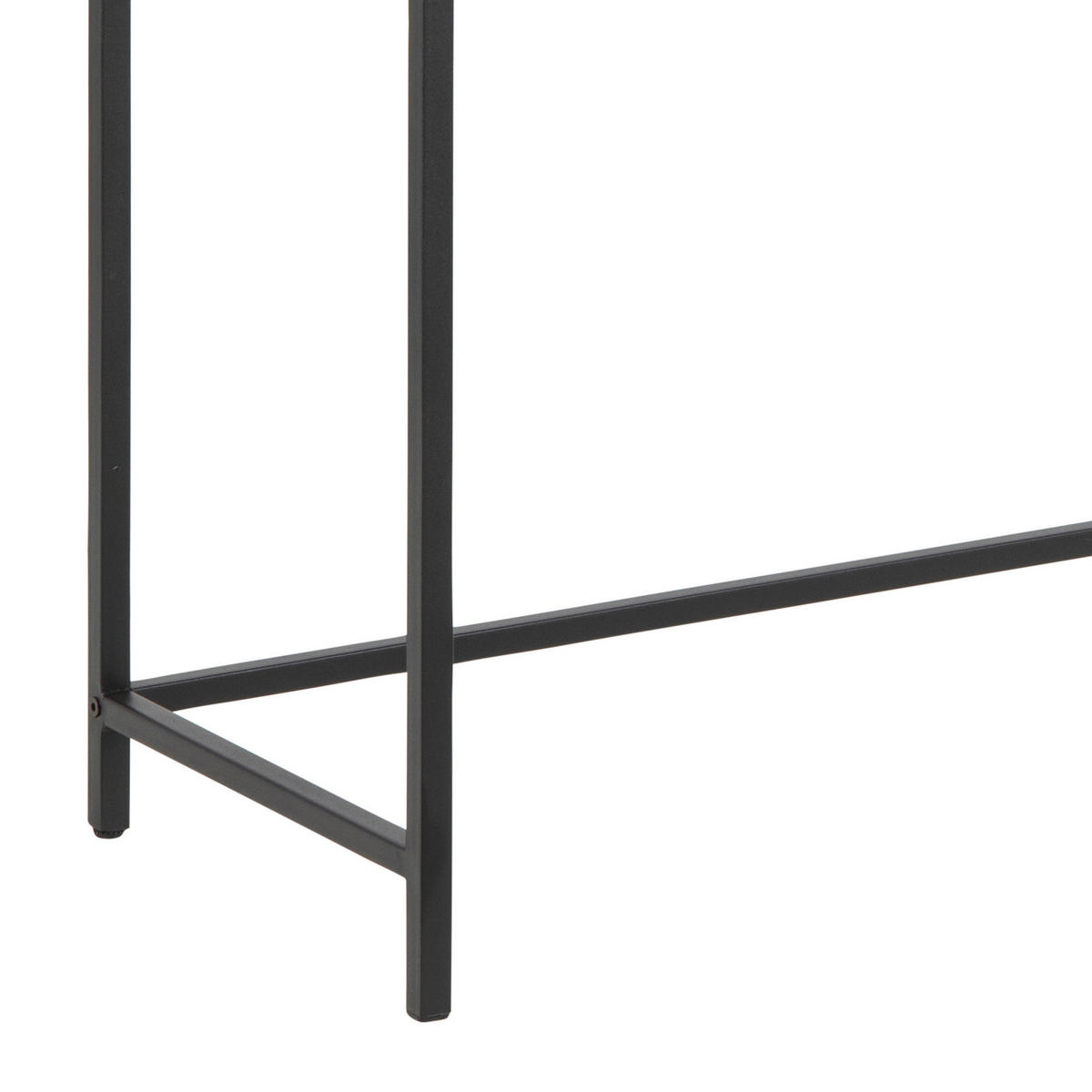 KONSOLENTISCH Schwarz, Wildeiche  - Wildeiche/Schwarz, Trend, Holzwerkstoff/Metall (120/35/79cm)
