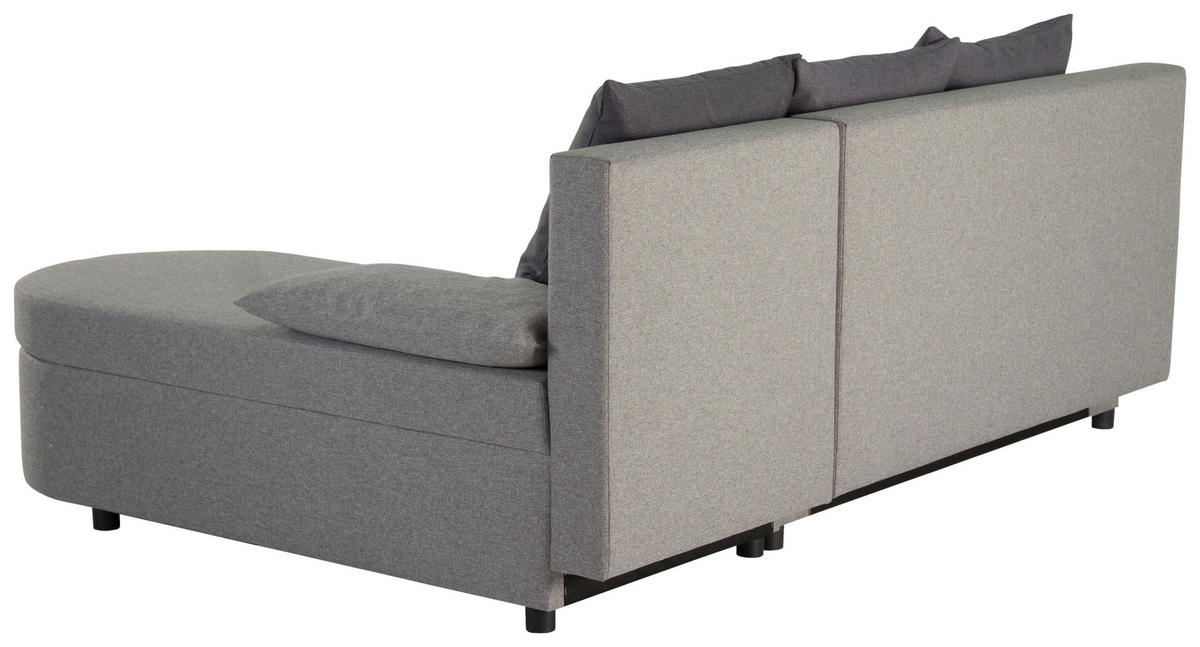 ECKSOFA in Webstoff Grau, Dunkelgrau  - Dunkelgrau/Anthrazit, Konventionell, Kunststoff/Textil (159/196cm) - Ti'me