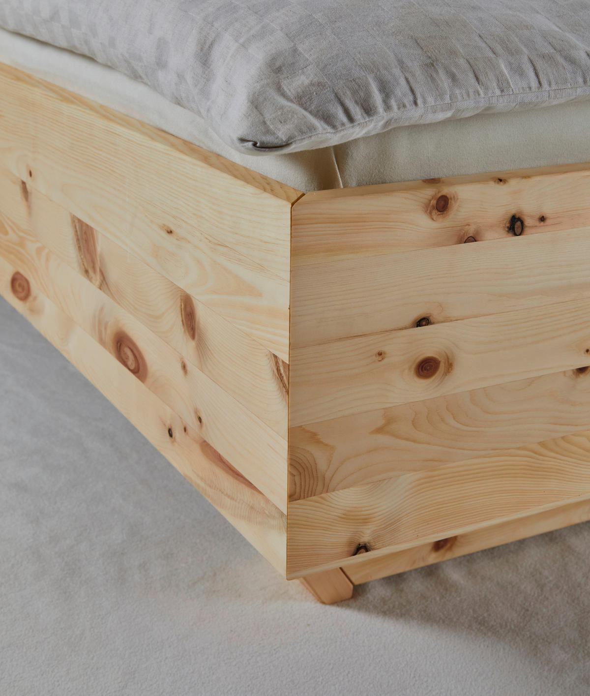 BETT 160/200 cm  in Zirbelkieferfarben   - Zirbelkieferfarben, Natur, Holz (160/200cm) - Valnatura