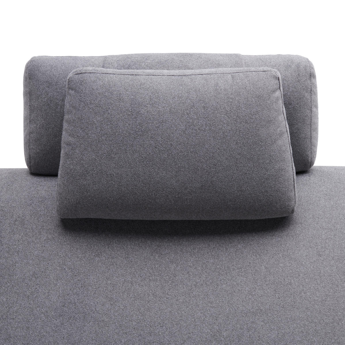 ECKSOFA in Flachgewebe Grau  203/261 cm  - Eichefarben/Grau, KONVENTIONELL, Holz/Textil (203/261cm) - Sedda