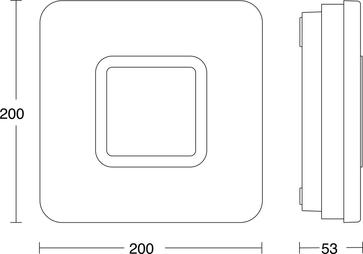 LED-WANDLEUCHTE 5,3/20/20 cm   - Edelstahlfarben, Design, Kunststoff (5,3/20/20cm) - Steinel