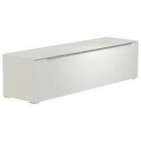 LOWBOARD Weiss, Alufarben  160/43/45 cm  - Weiss/Alufarben, Design, Glas/Holzwerkstoff (160/43/45cm) - Moderano