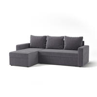 ECKSOFA HOLLYWOOD in Flachgewebe Braun  - Schwarz/Braun, Design, Kunststoff/Textil (151/230cm) - MID.YOU