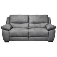 2,5-SITZER mit elektr.Funktion in Grau  - Wengefarben/Weiss, Konventionell, Holz/Textil (210/96/99cm) - Livetastic