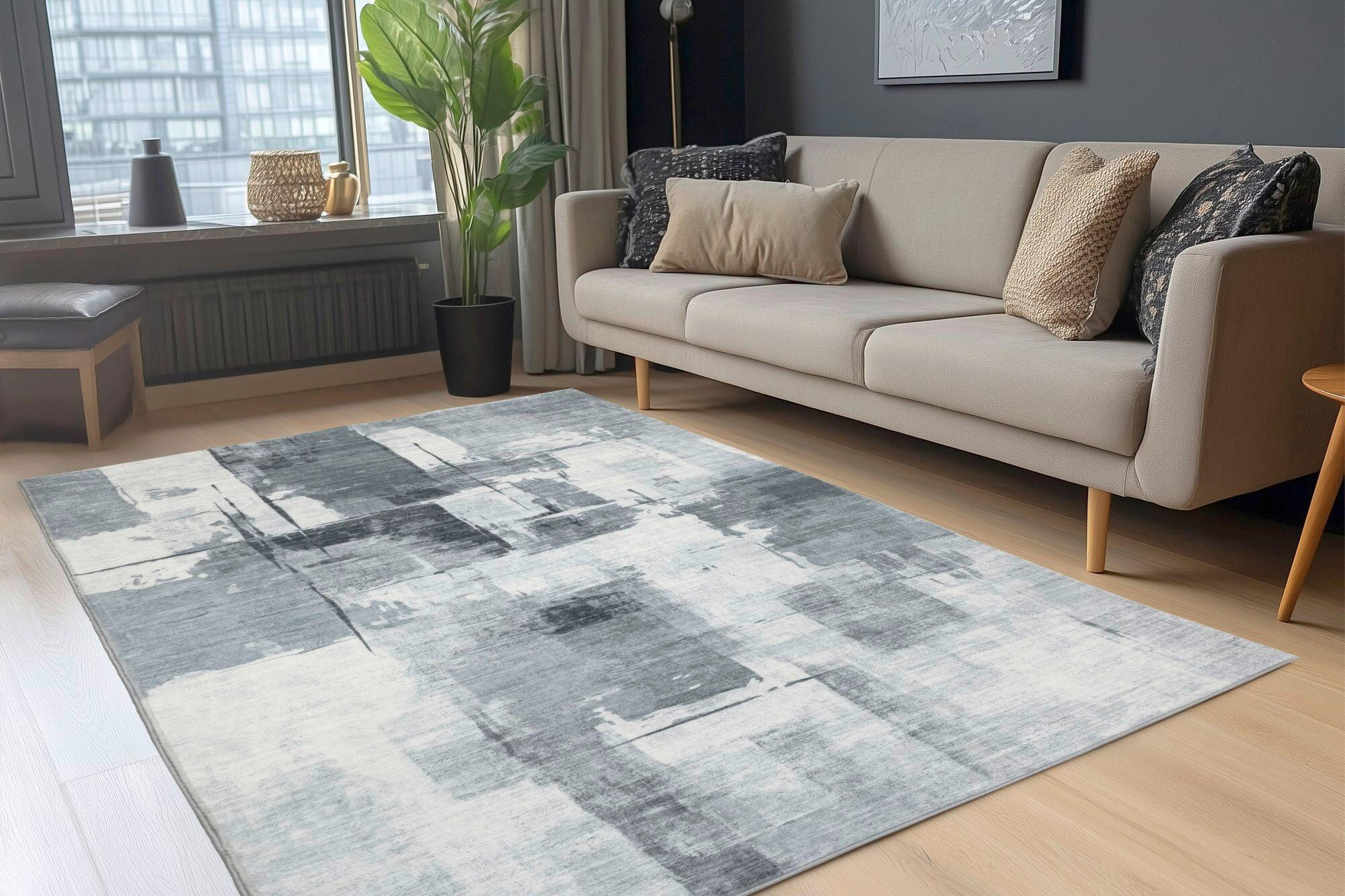 FLACHWEBETEPPICH 120/170 cm My Posh Grau  - Grau, Design, Textil (120/170cm) - Obsession