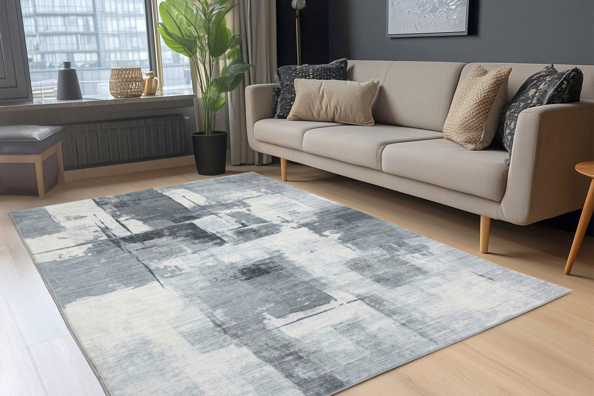 FLACHWEBETEPPICH 120/170 cm My Posh Grau  - Grau, Design, Textil (120/170cm) - Obsession