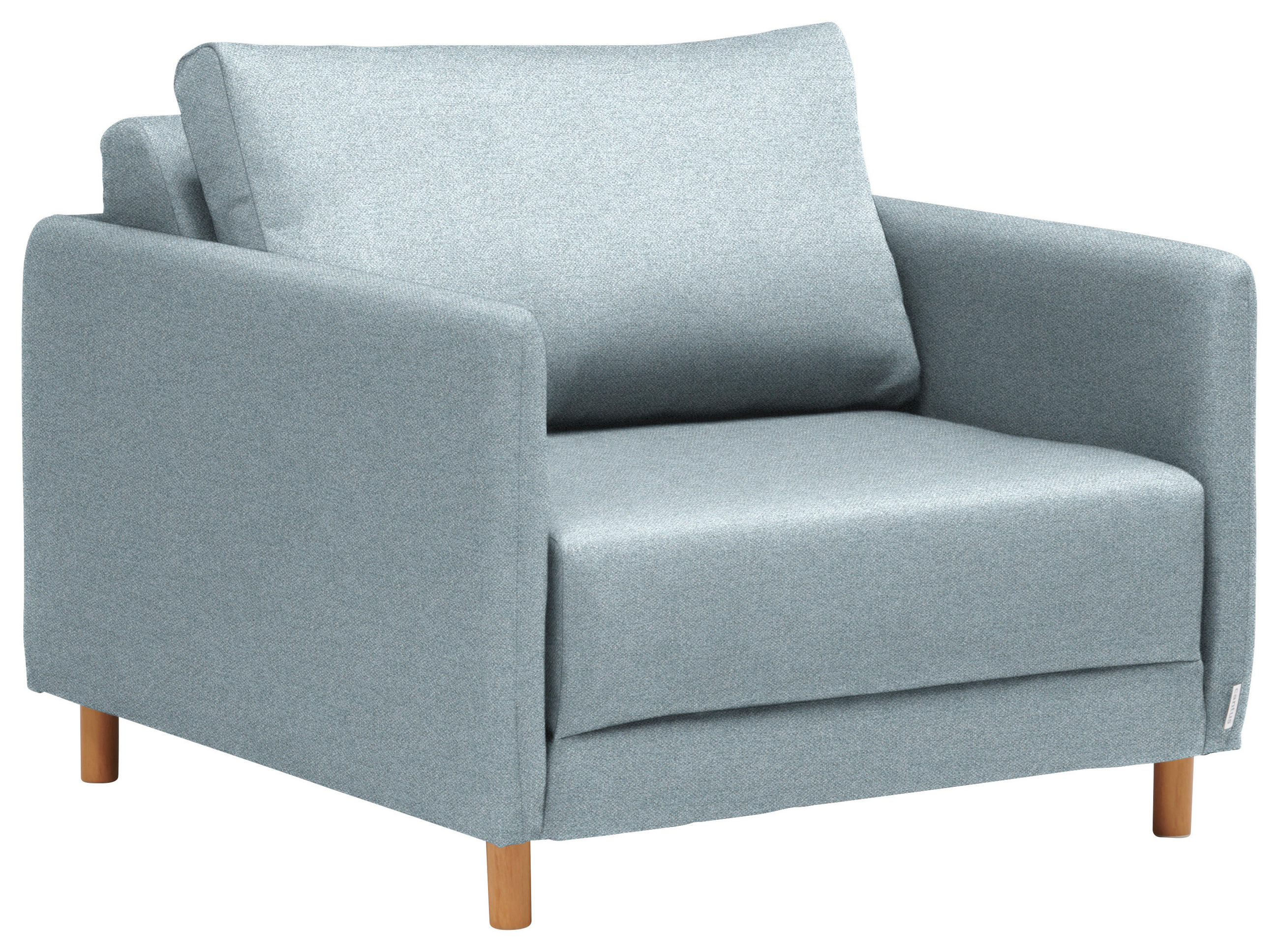 SCHLAFSESSEL in Webstoff Hellblau  - Naturfarben/Hellblau, KONVENTIONELL, Kunststoff/Textil (89/79/94cm) - Cantus