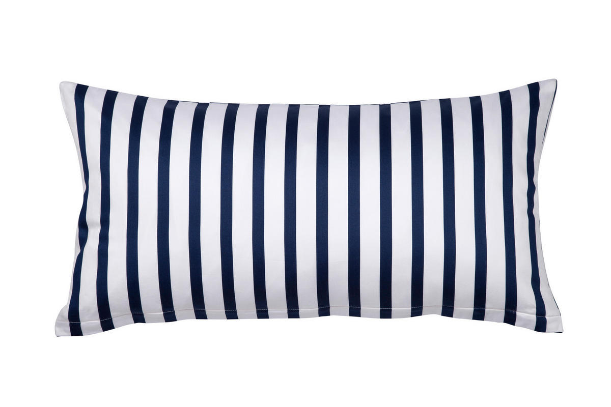 KISSENHÜLLE GENTANO 40/80 cm  - Blau/Weiß, Design, Textil (40/80cm) - Janine