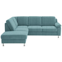 ECKSOFA in Webstoff Türkis  - Türkis/Alufarben, Konventionell, Textil/Metall (200/241cm) - Beldomo System