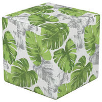 SITZWÜRFEL in Grün, Weiß Textil Grün, Weiß  - Weiß/Grün, Basics, Textil (42/42/42cm)