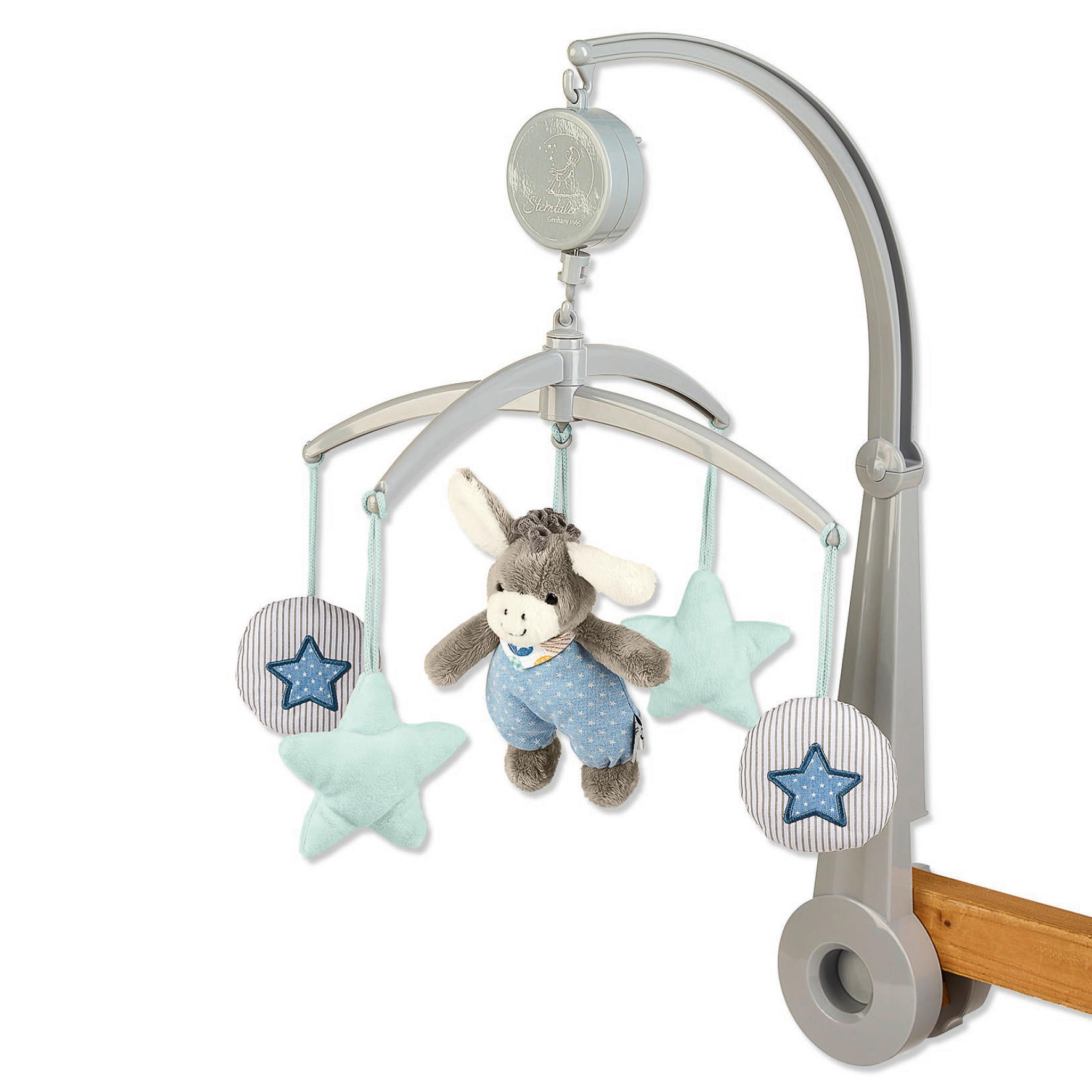 MOBILE Emmi  - Grau/Hellblau, Basics, Kunststoff/Textil (57/34/45cm) - Sterntaler