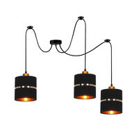 PENDELLAMPA Assam 120/120/100 cm  - svart/guldfärgad, Klassisk, metall/plast (120/120/100cm)