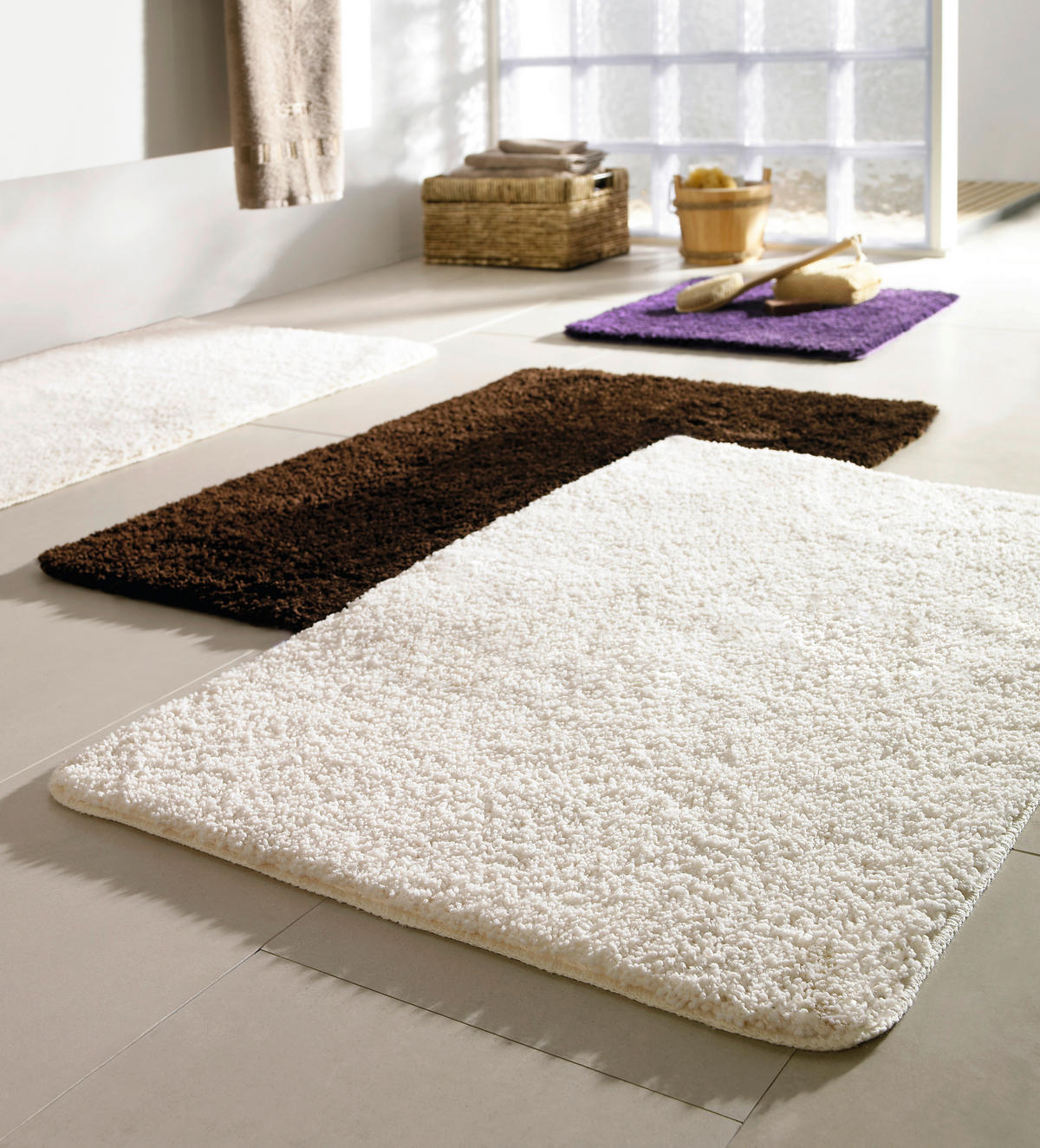 KOUPELNOVÁ PŘEDLOŽKA, 60/90 cm - šedohnědá, Basics, textil/plast (60/90cm) - Esposa