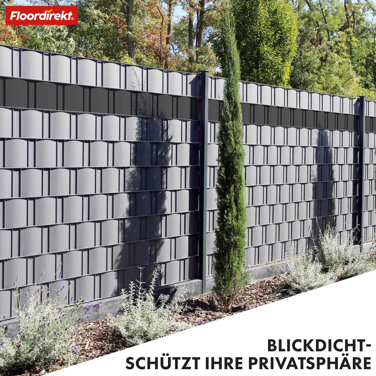 SICHTSCHUTZ - Grau, Basics, Kunststoff (19/3500cm) - Floordirekt