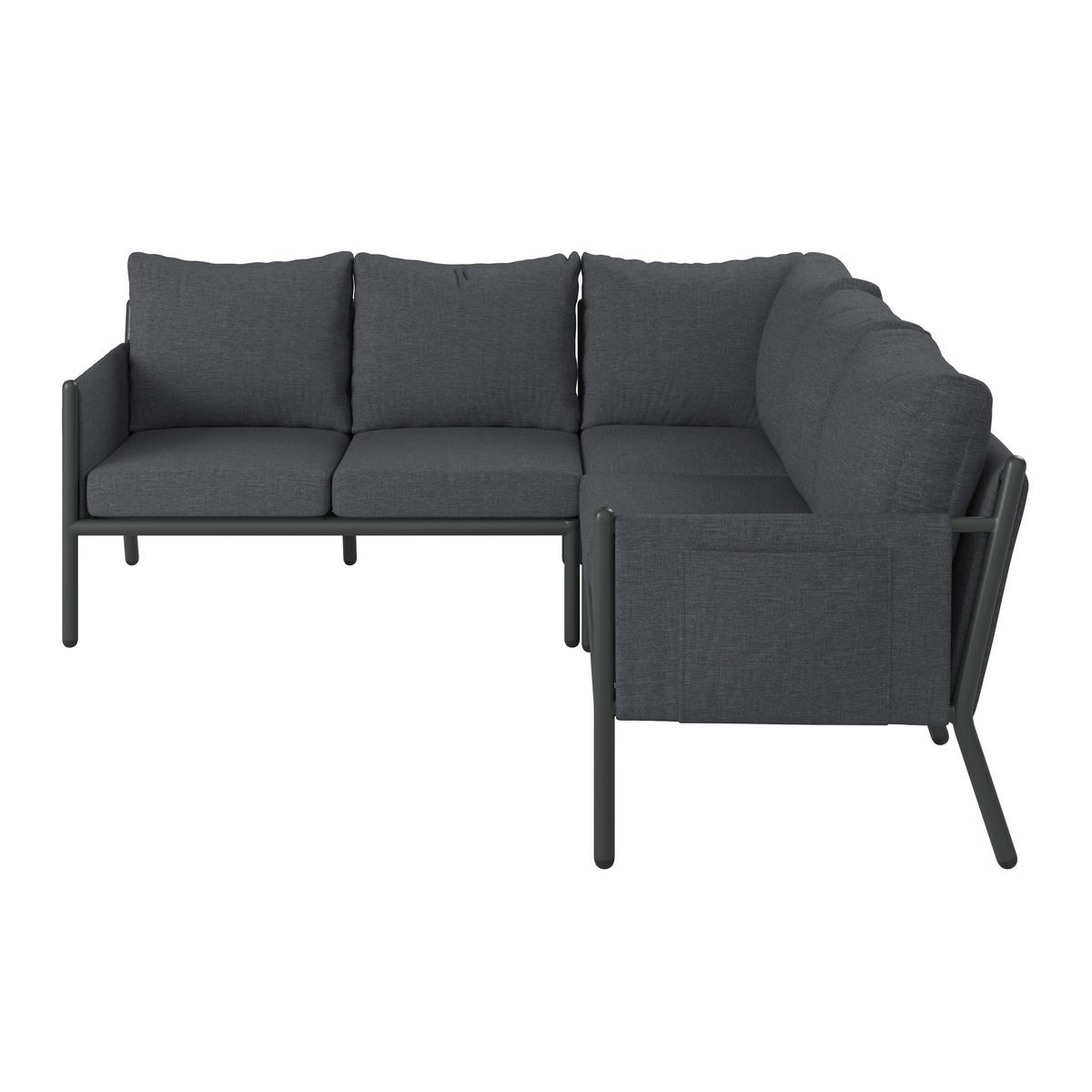 TERASOVÁ SEDACIA SÚPRAVA 3-dielne, kov, textil - tmavosivá, Modern, kov/textil (203/71/203cm) - Ambia Garden