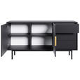 SIDEBOARD Schwarz  - Goldfarben/Schwarz, Design, Holzwerkstoff/Metall (154/82/39cm) - Xora